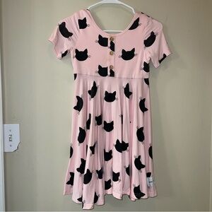 Jane + Jo Pink Cat Print Dress